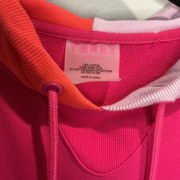 Terez Bright Colorblock Cotton‎ Hoodie-Size Medium - Picture 5 of 5